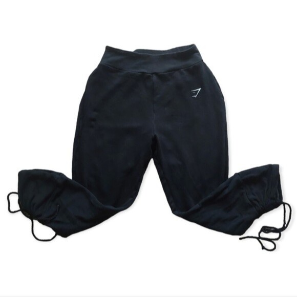 Gymshark vital seamless leggings black.logo string roll up Soft Yoga - Picture 3 of 7